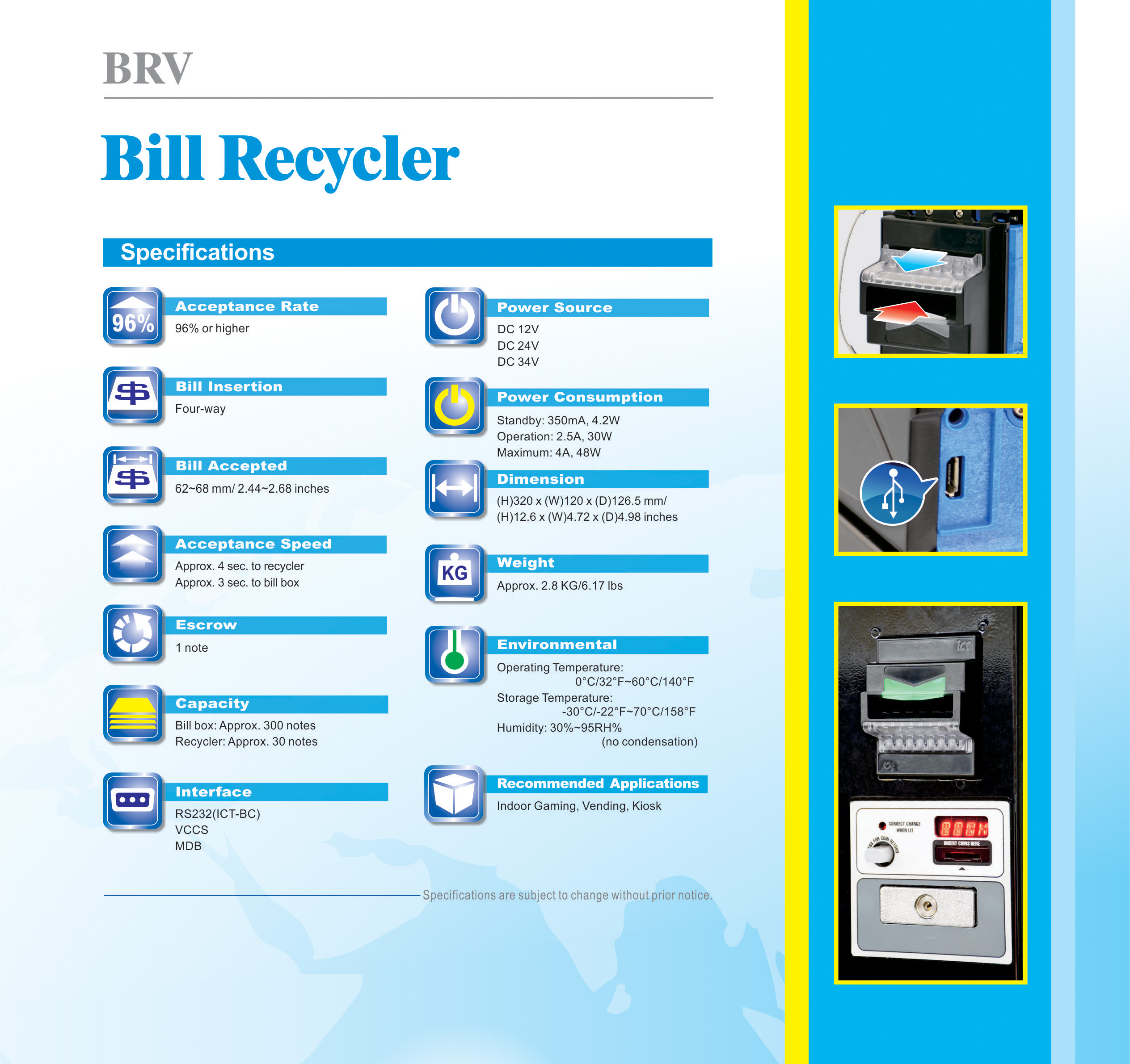 ICT Bill Recycler BRV